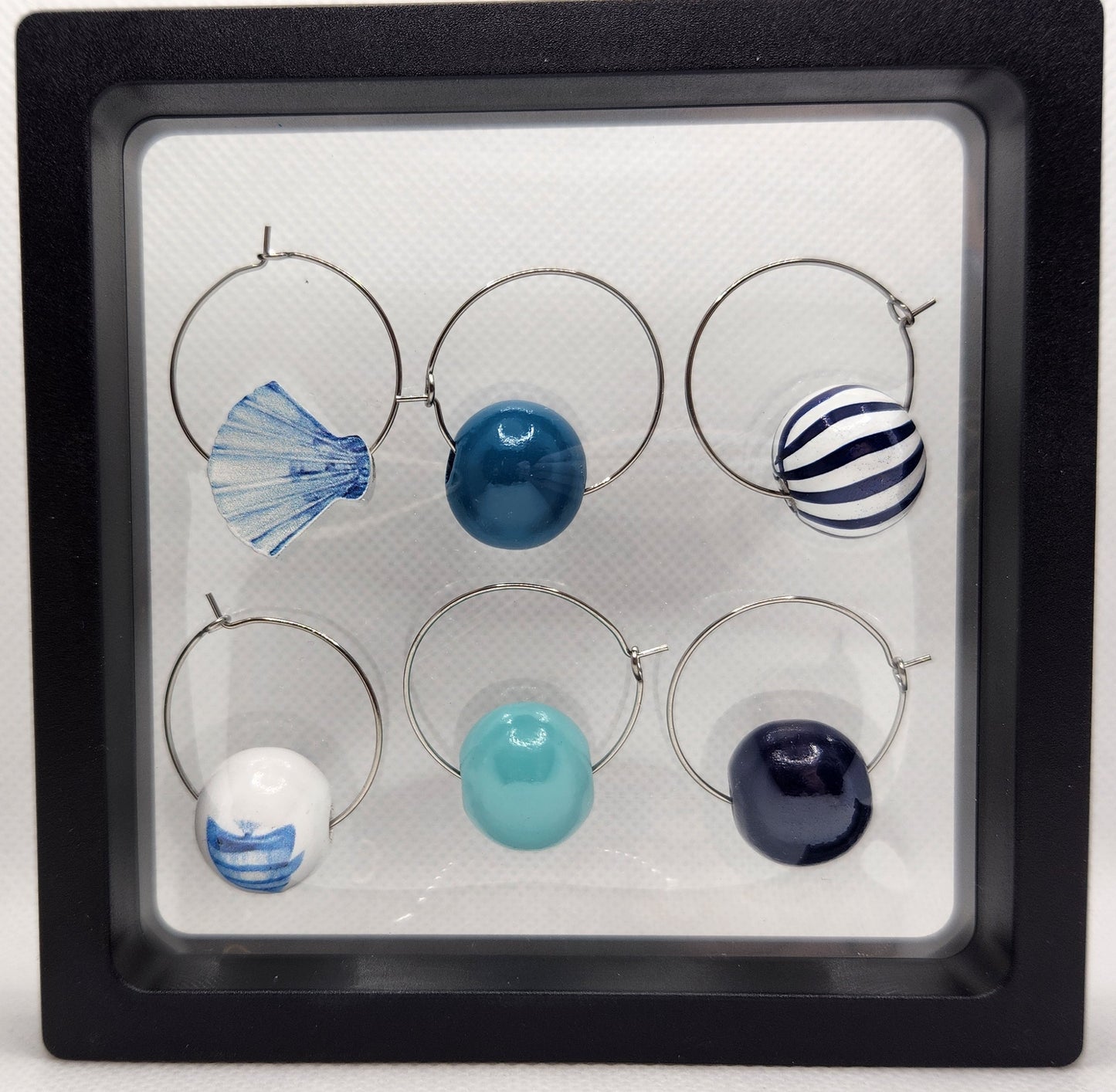 Coastal Escape Wine Charms — Set of 6