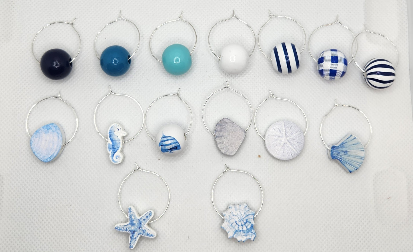 Coastal Escape Wine Charms — Set of 6