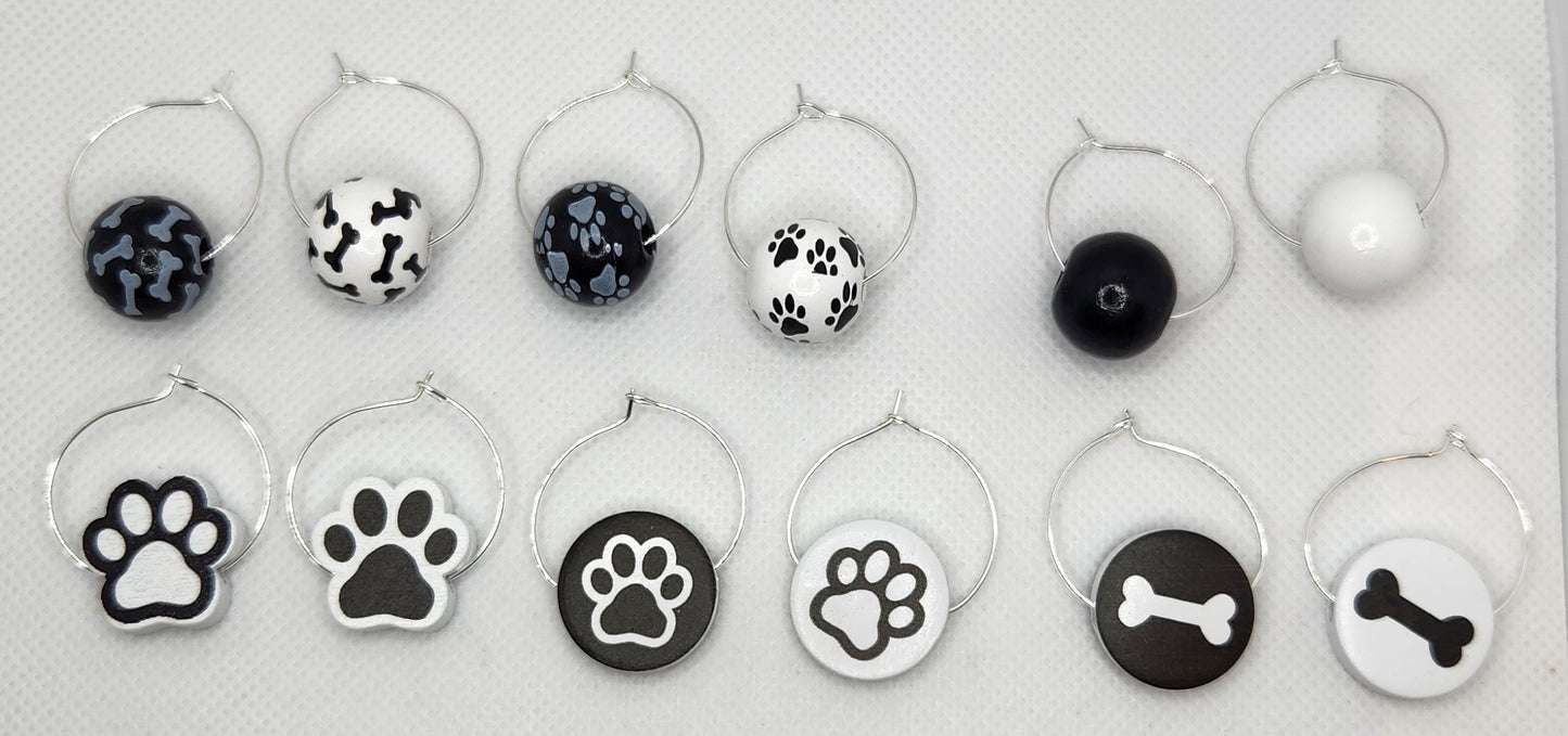 Puppy Love Wine Charms — Set of 6