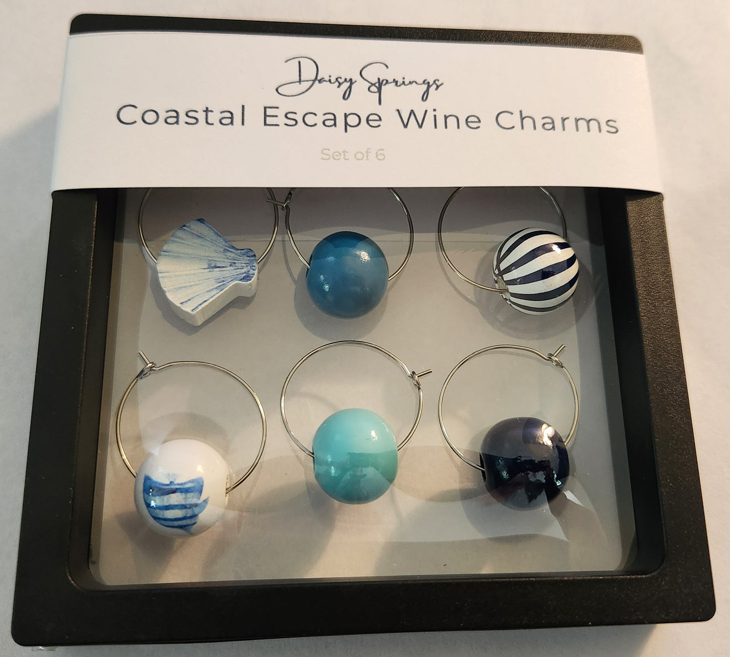 Coastal Escape Wine Charms — Set of 6