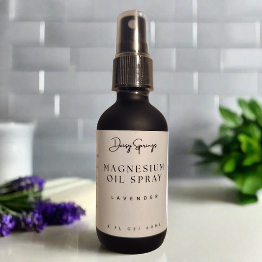 Lavender scented magnesium spray calms the nervous system so that you can relax.